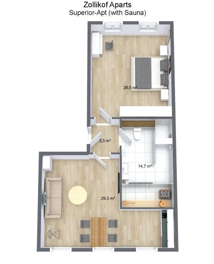 Aparthotel Zollikof Aparts - Sauna & Studioapartments 3*