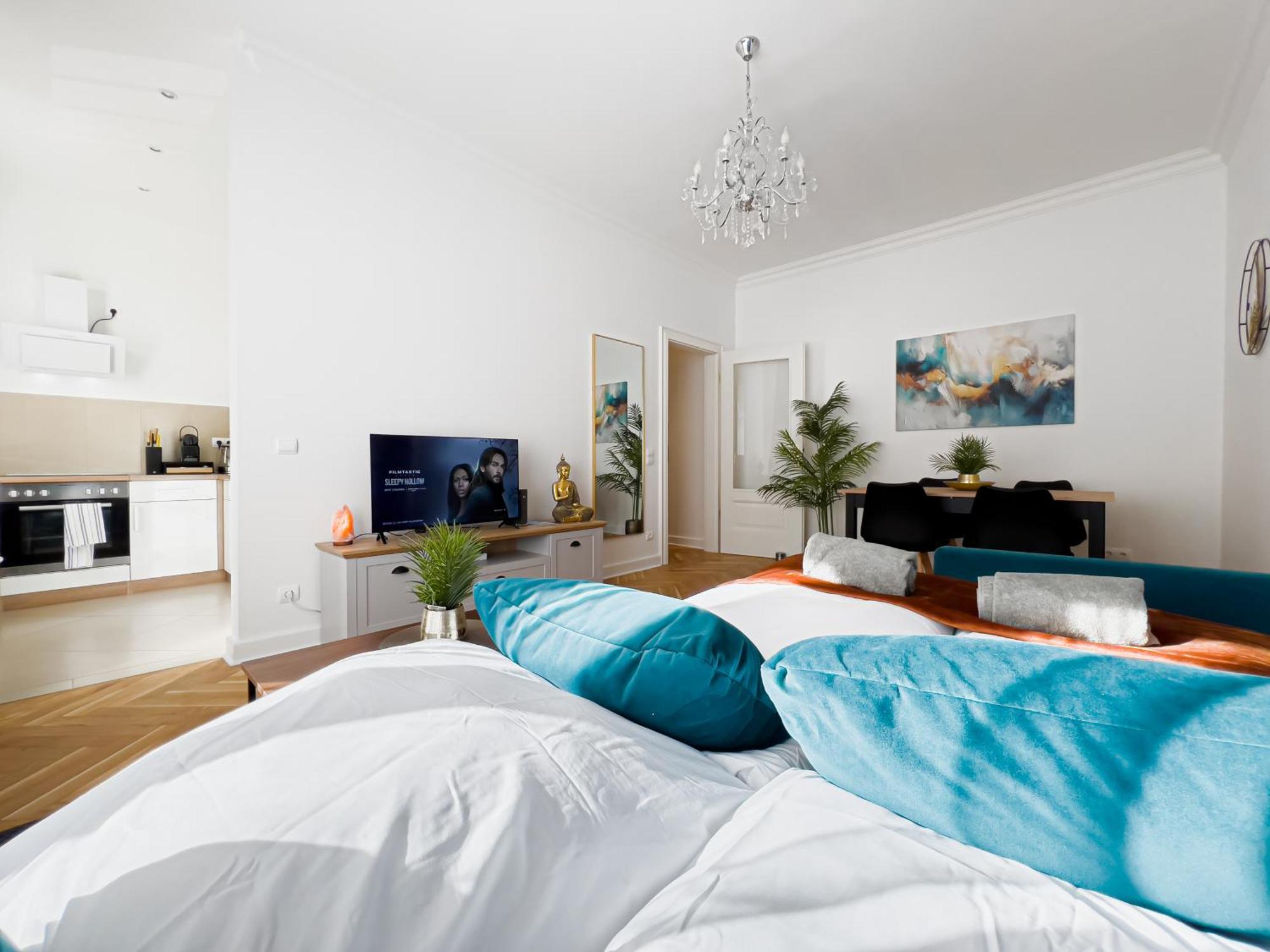 Erstklassiges Ferienapartment Citynah Mit 1 Schlafzimmer - Wifi, Tv, Kuechenzeile, Waschmaschine&trockner Leipzig