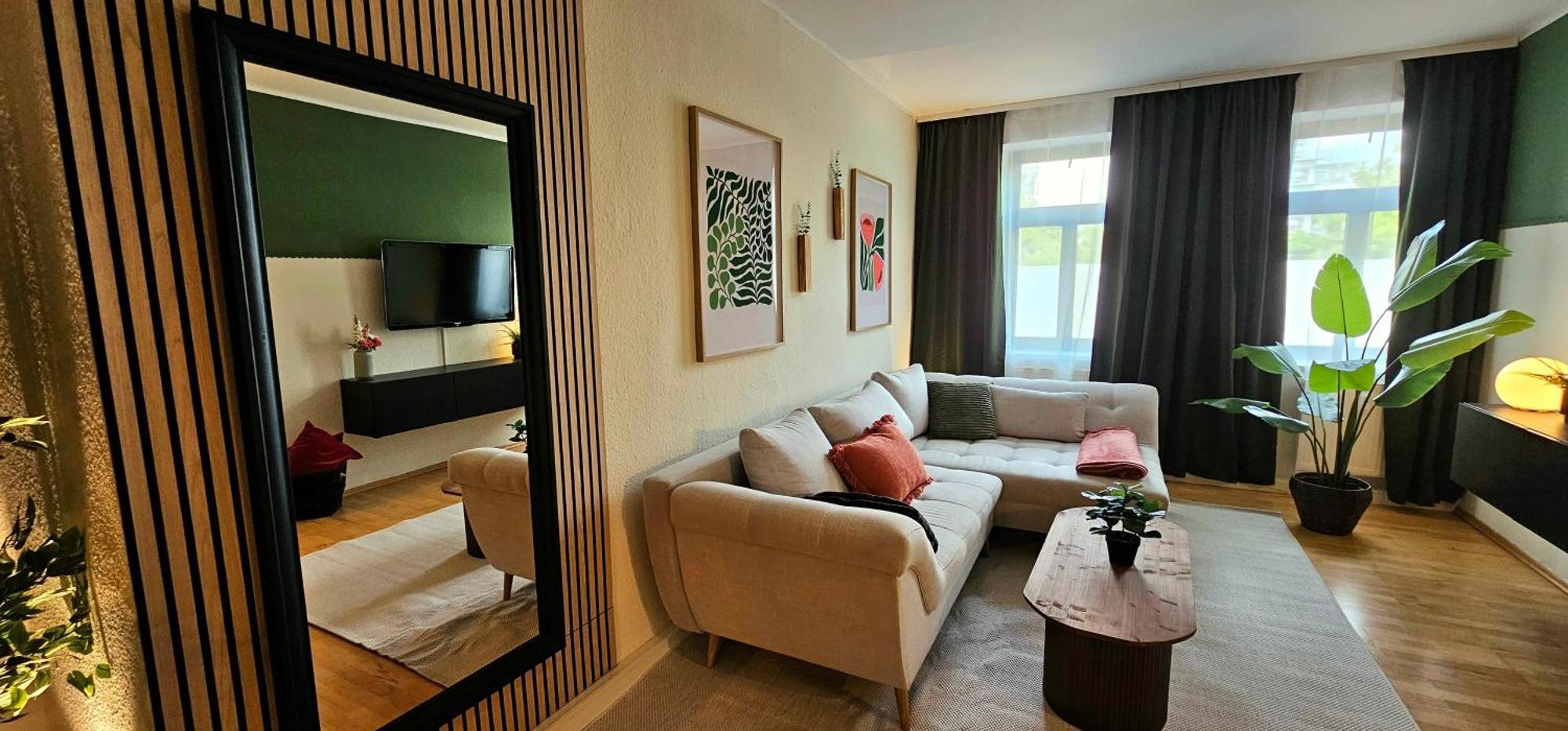 Apartment Stilvolles Design In Gohlis Mit Wlan,netflix, Waschmaschine *