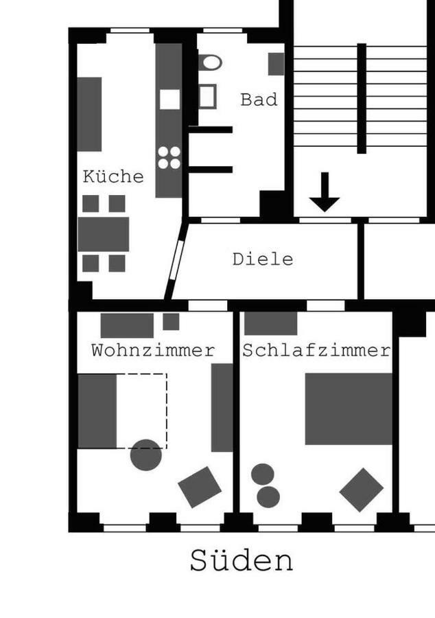 Schoener Wohnen Im Denkmal - Grosszuegig Geschnitten, Kostenfreies Wlan Appartement *